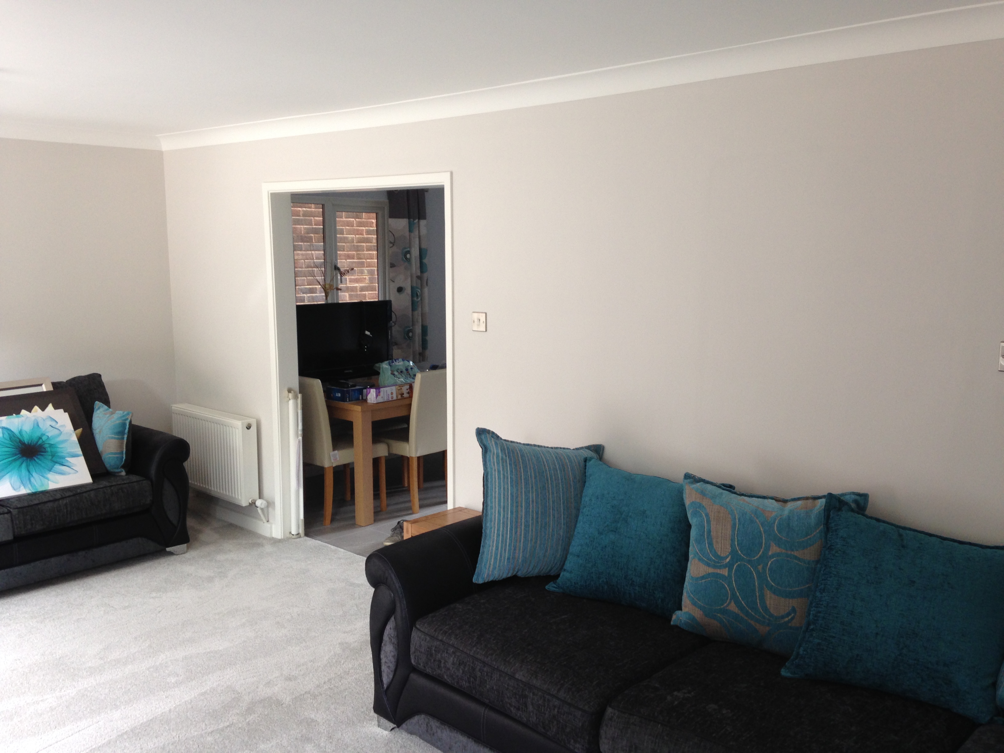 Nicely decorated living room.