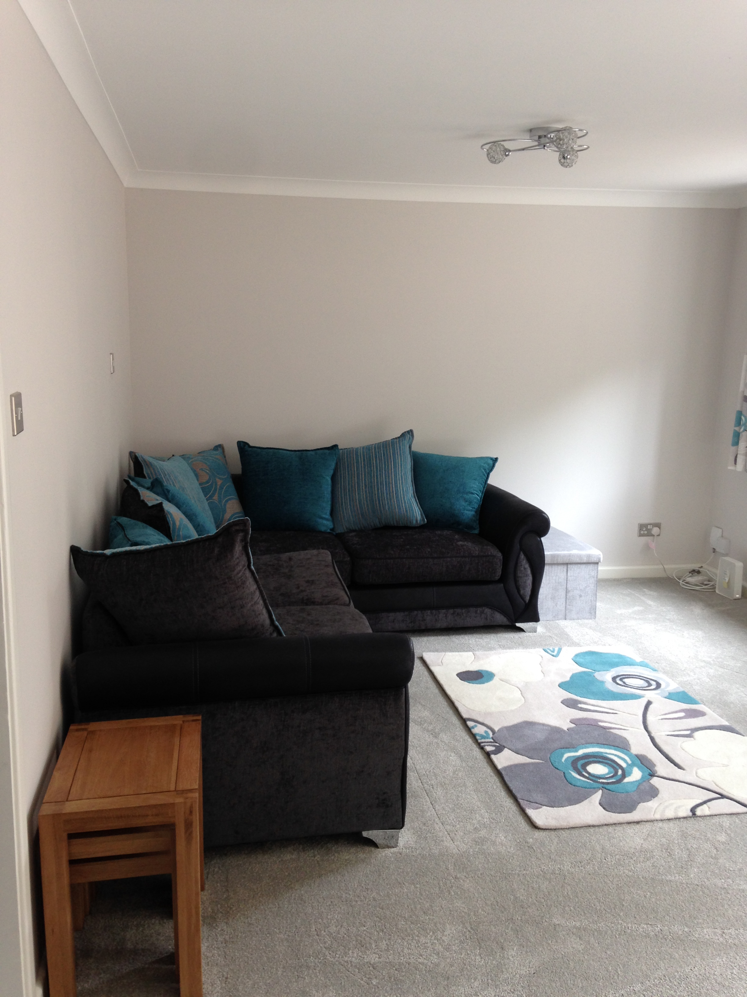 Nicely decorated living room.