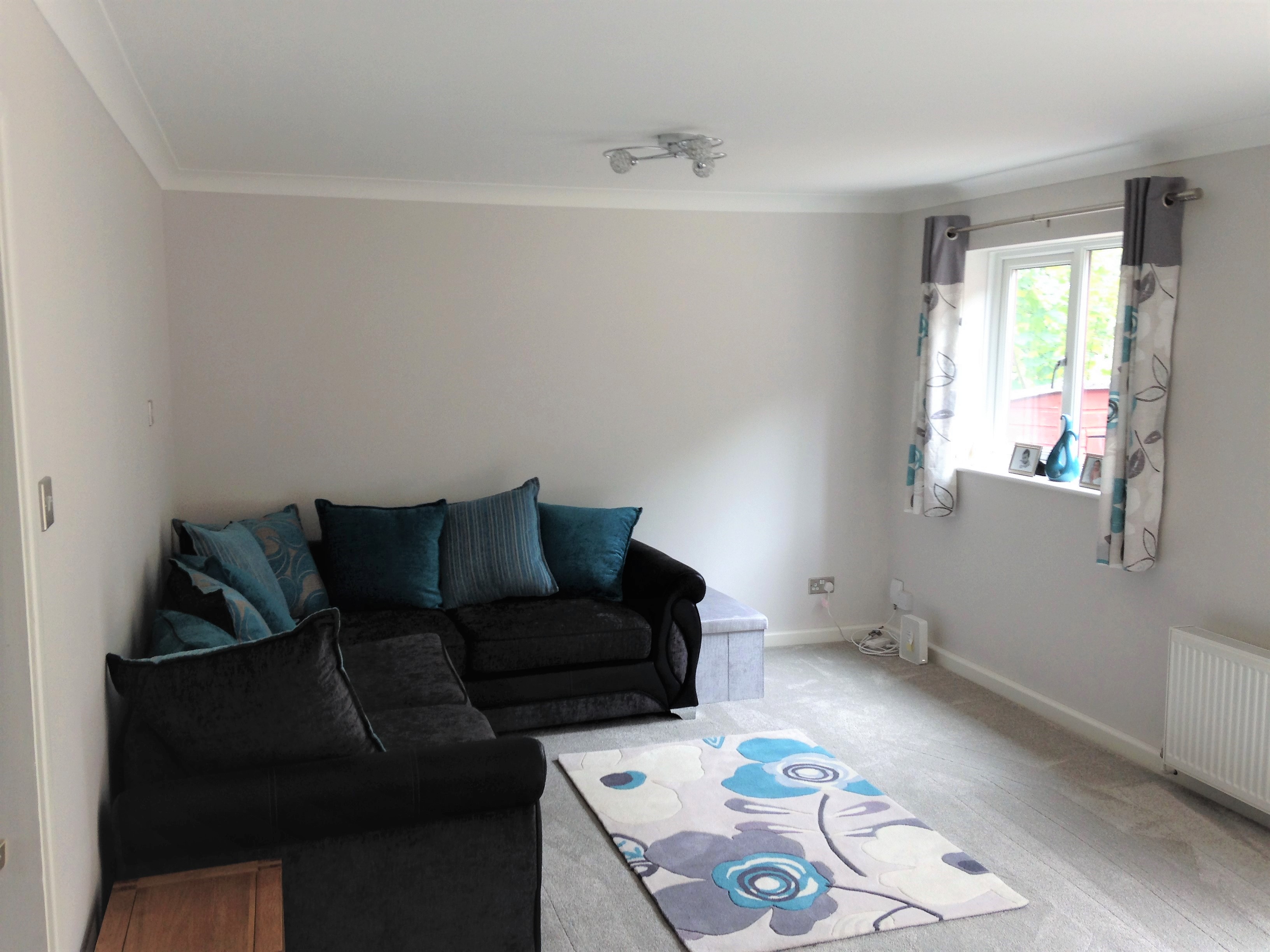 Nicely decorated living room.