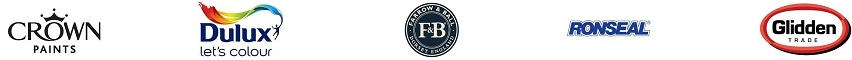 Quality paints that we use- Crwon, Dulux, Farrow & Ball, Ronseal, Glidden.