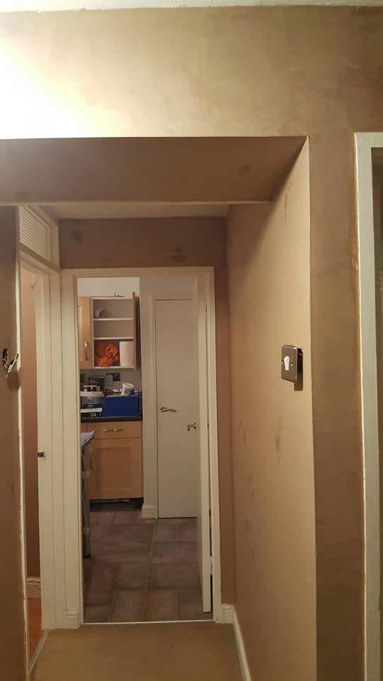 new plastered walls.