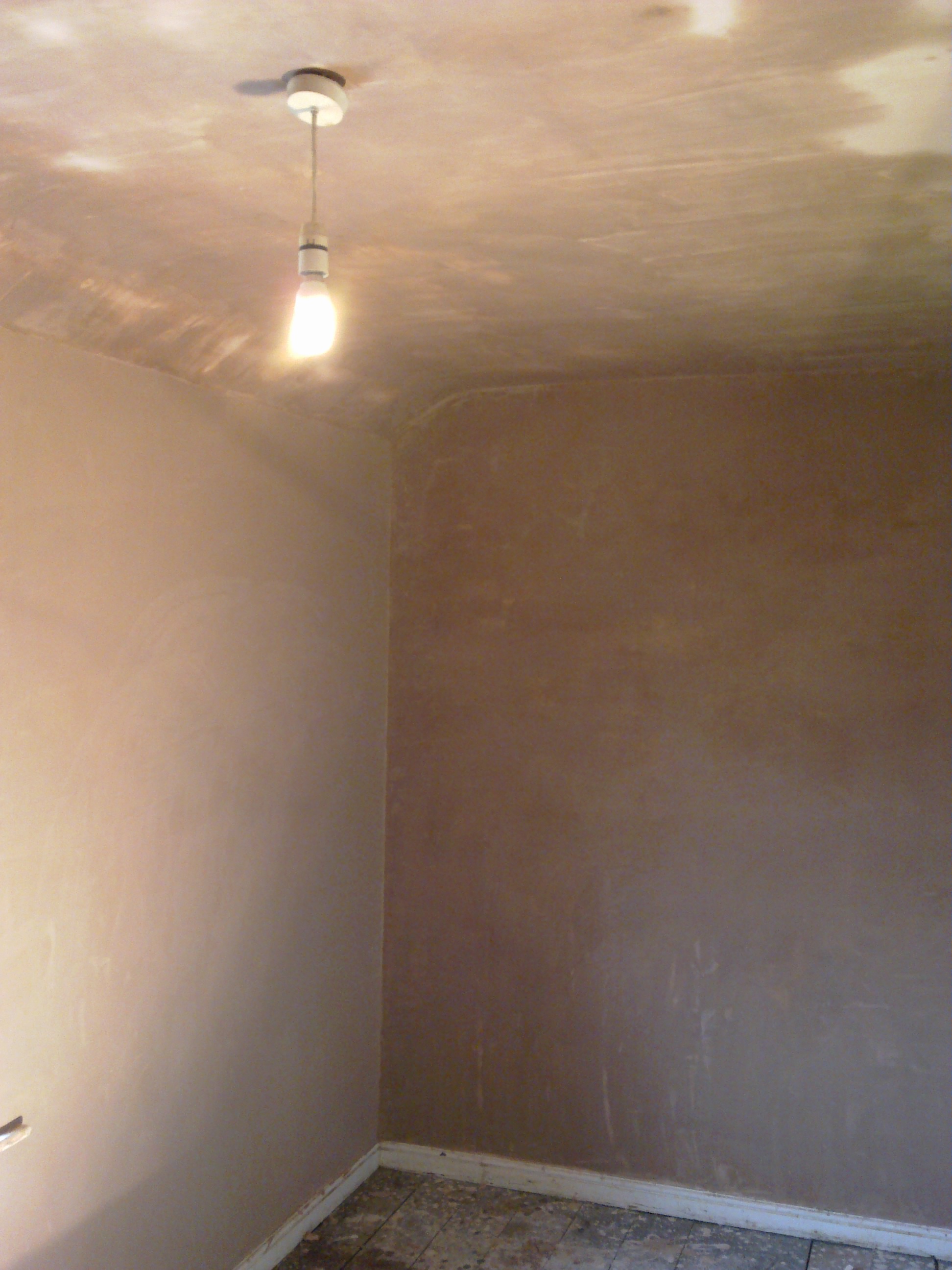 new plastered walls.
