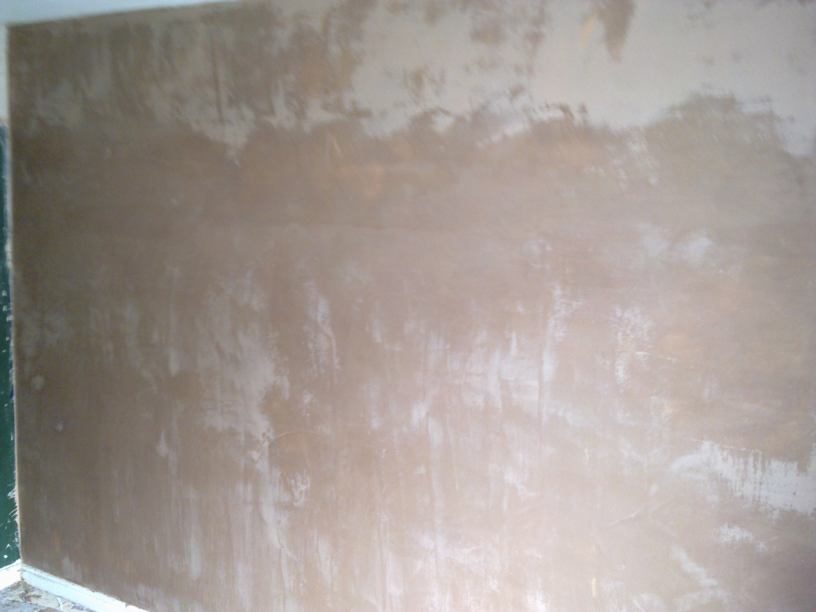 new plastered walls.