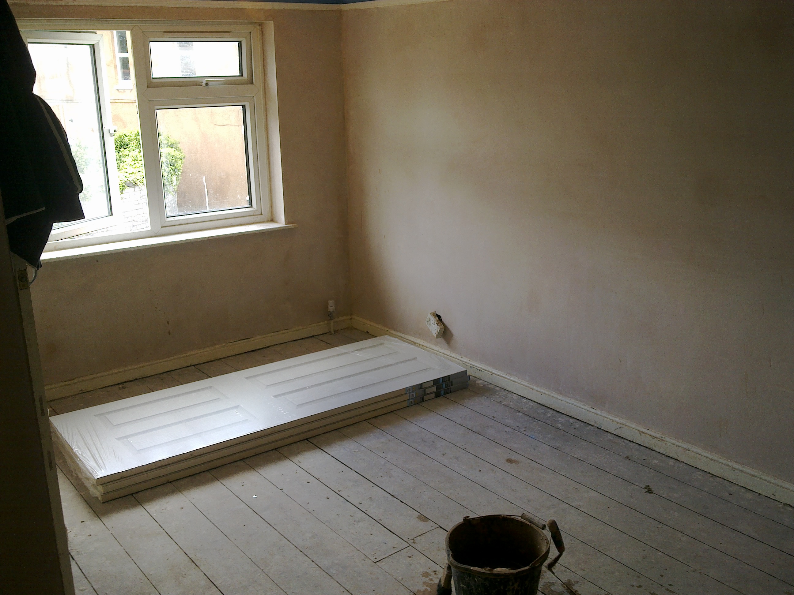 new plastered walls.