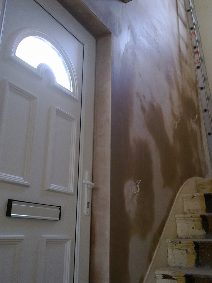 new plastered walls.